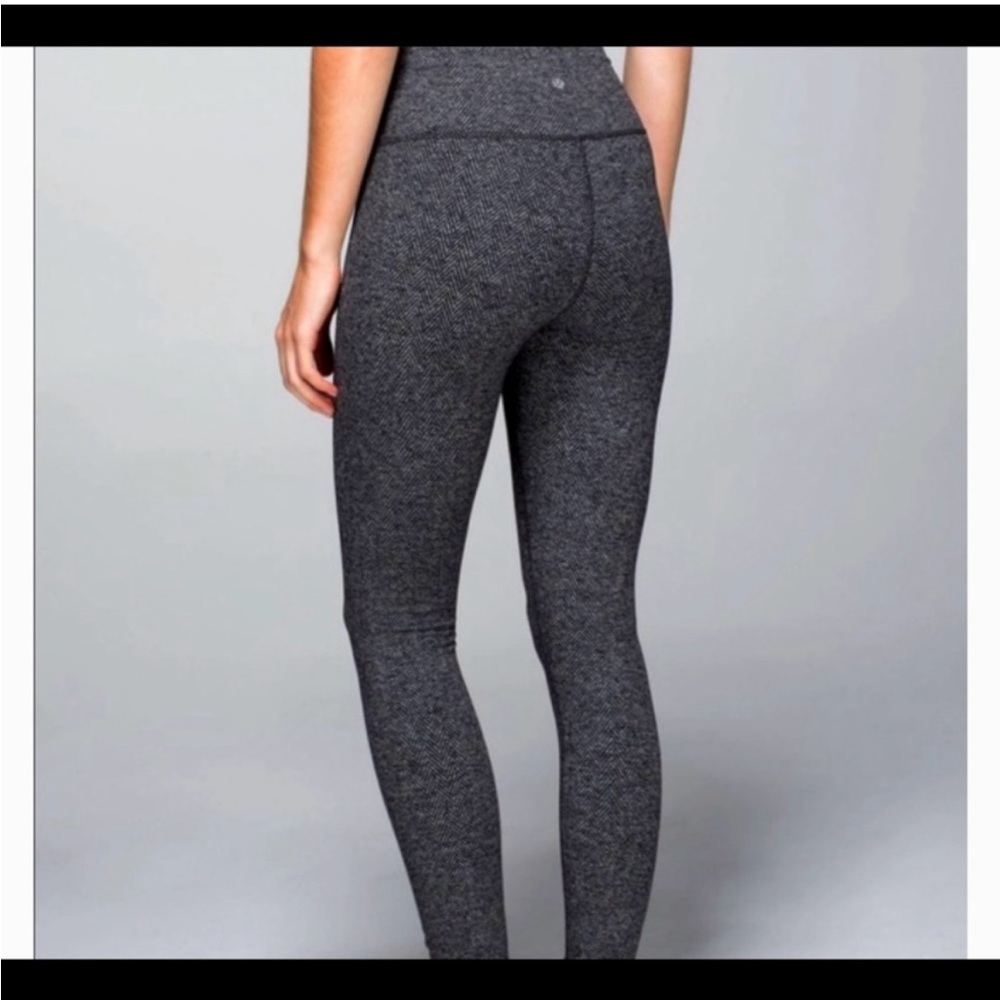 Lululemon wunder under Gray Black Herringbone